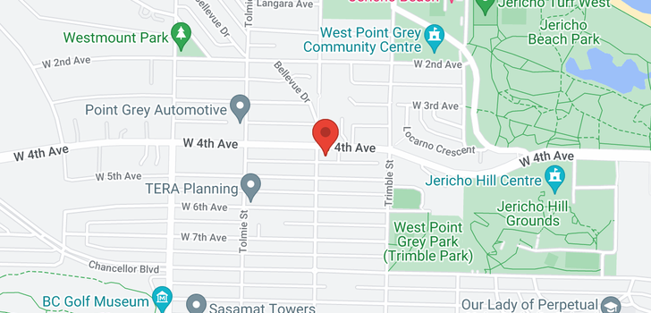 map of 4492 W 4TH AVENUE